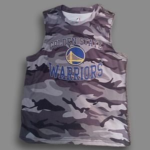 Steph Curry Golden State Warriors Camouflage Sleeveless Shirt Boys Size 8